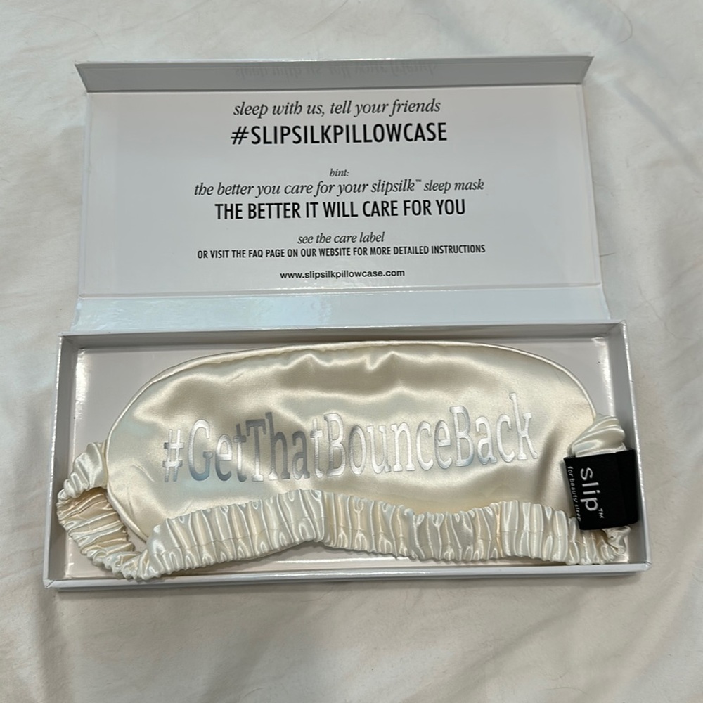 SLIP Pure Silk Sleep Mask - WHITE - New & Unused